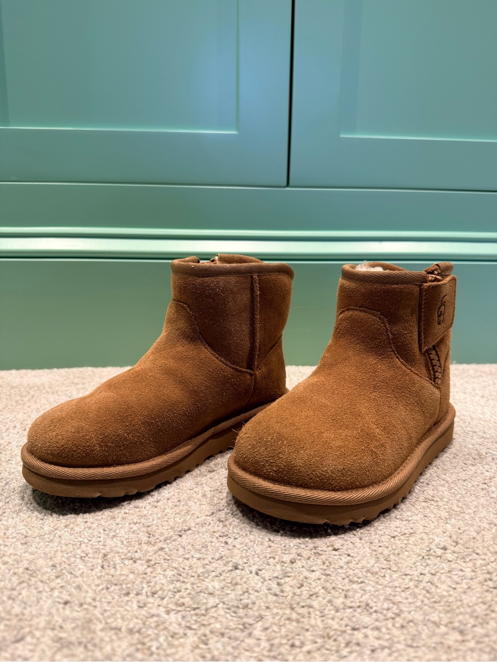 UGG Suede Ankle Boots in Chestnut Brown